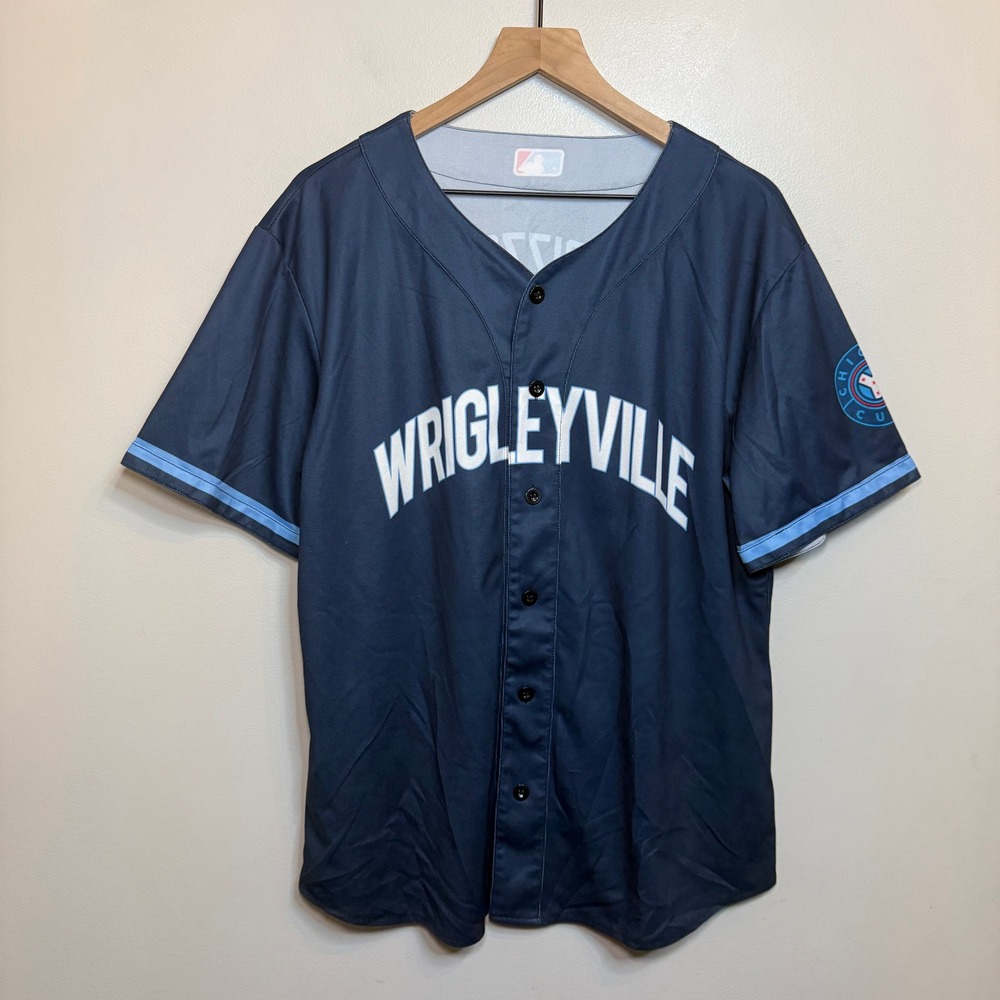 GarmentOne Chicago Cubs Wrigleyville Anthony Rizzo 44 Jersey Navy Men's Large